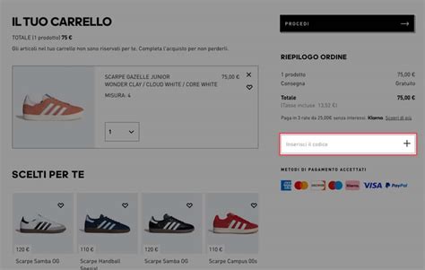 codicde sconto adidas